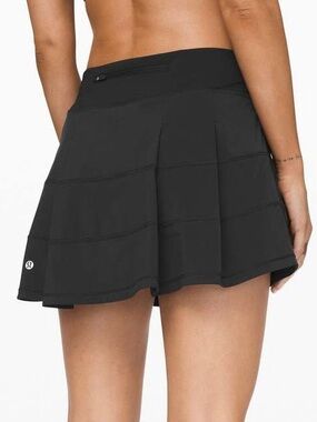Lululemon Pace Rival Mid-Rise Skirt Size 6 Black